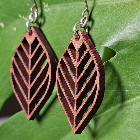 Simply Hardwood Laser Cut Earrings - Created by Shine Designs Customs + Bright Side Jewelry Co.