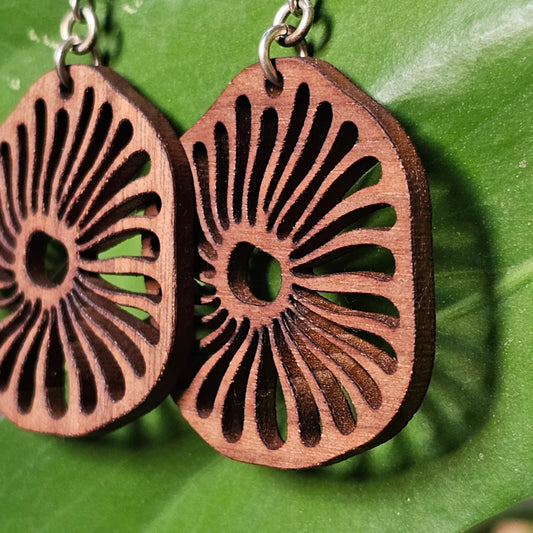 Simply Hardwood Laser Cut Earrings - Created by Shine Designs Customs + Bright Side Jewelry Co.