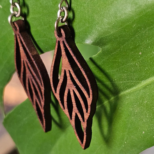 Simply Hardwood Laser Cut Earrings - Created by Shine Designs Customs + Bright Side Jewelry Co.