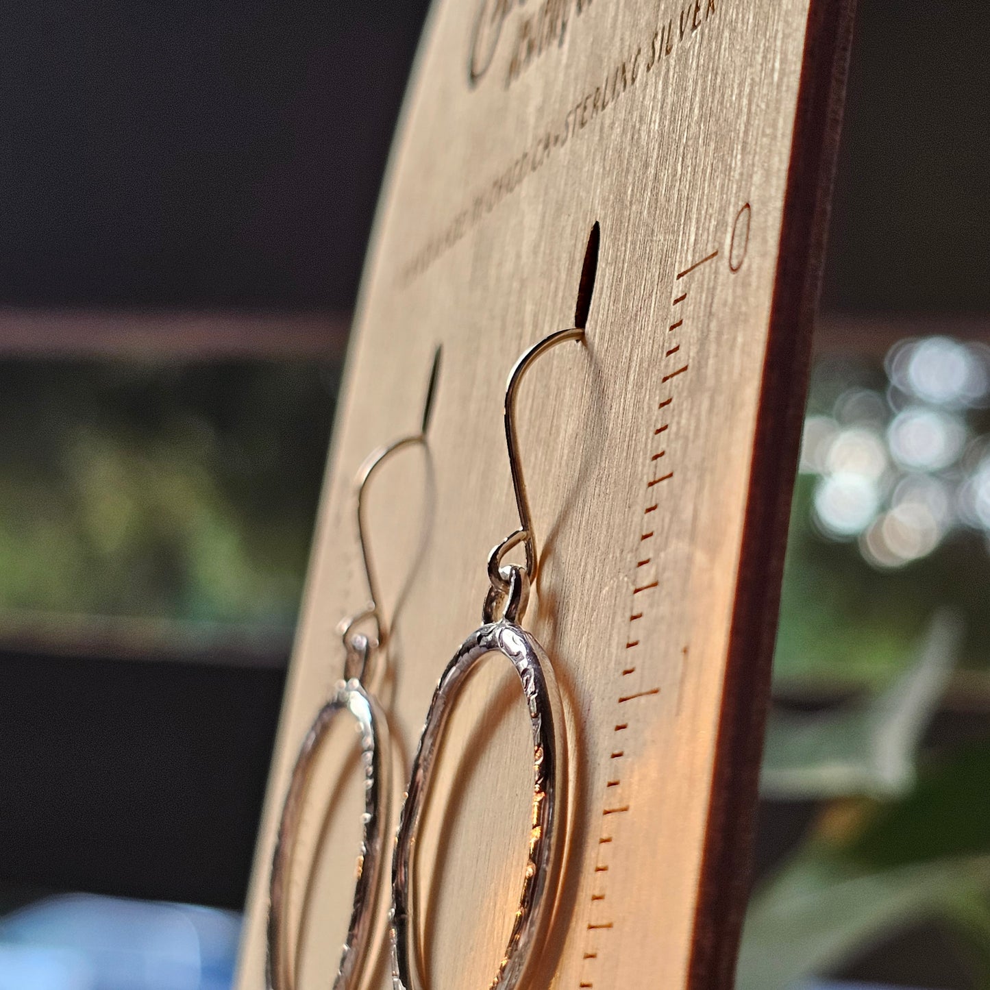 Fully Textured Sterling Silver Everyday Hoop Earrings