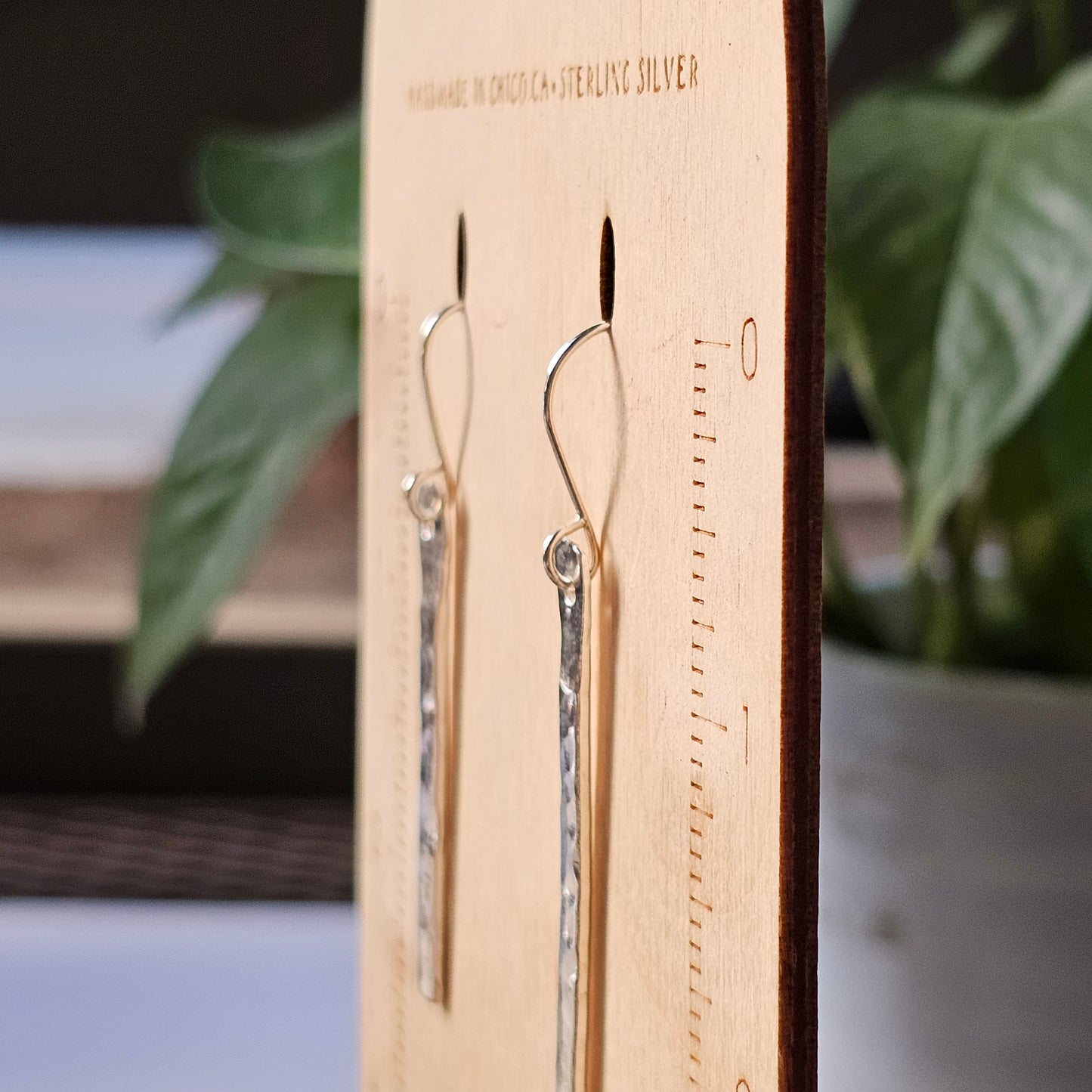Hammered Bar Earrings