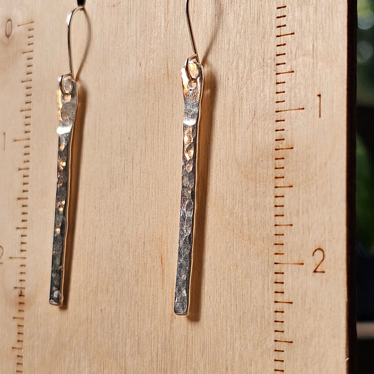 Hammered Bar Earrings