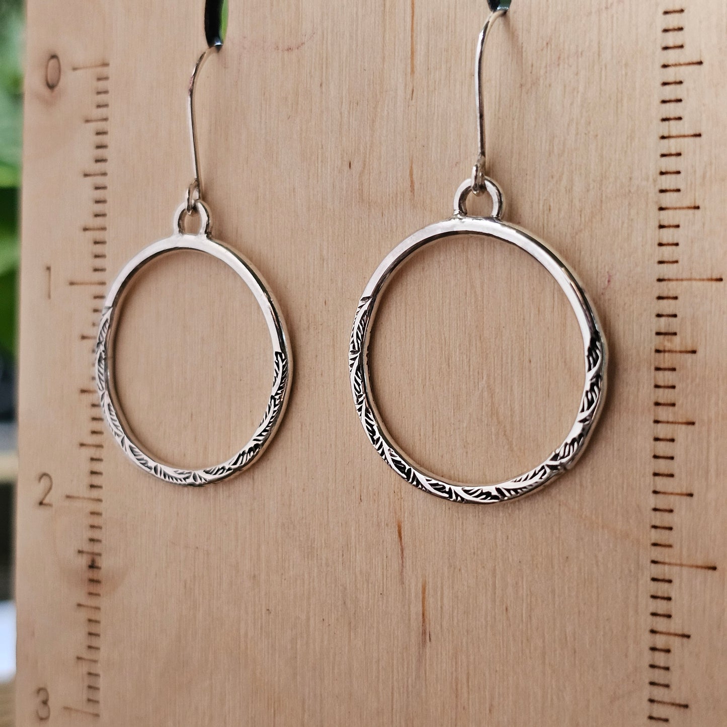 Leaf Half Stamped Everyday Hoops