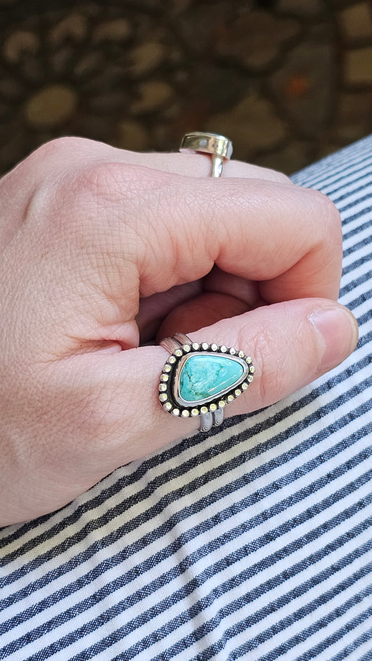 US SIZE 8.75 // Sterling Silver and Turquoise