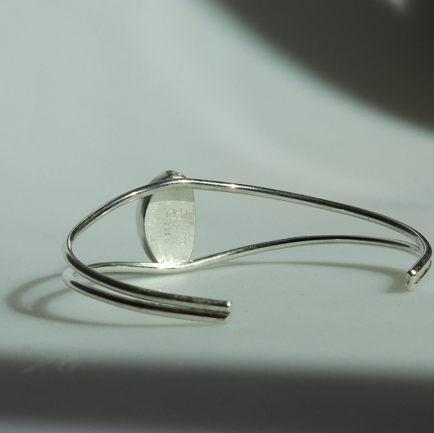 6.5" Sterling Silver Cuff with Turquoise Stone