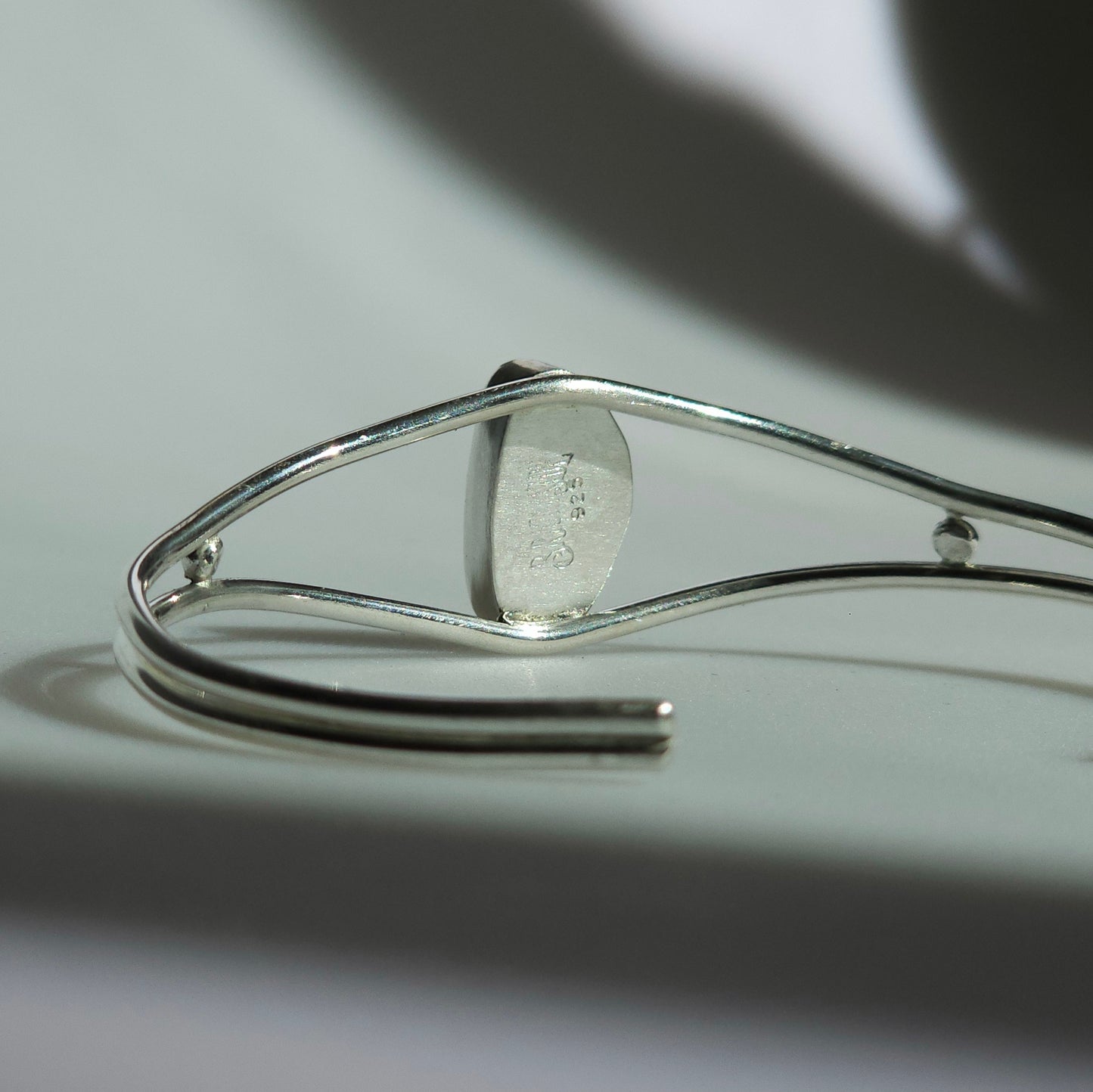 7" Sterling Silver Cuff with Turquoise Stone