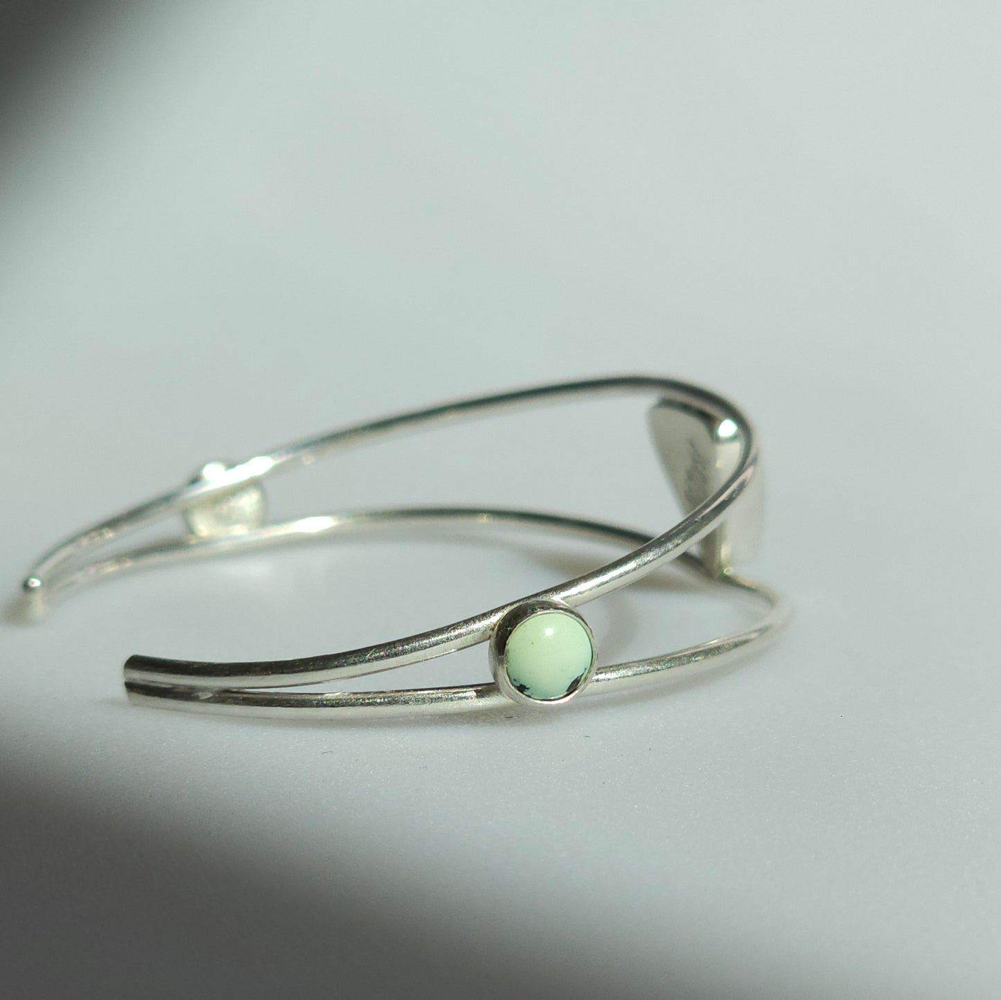 5" Sterling Silver Cuff with Three Stones