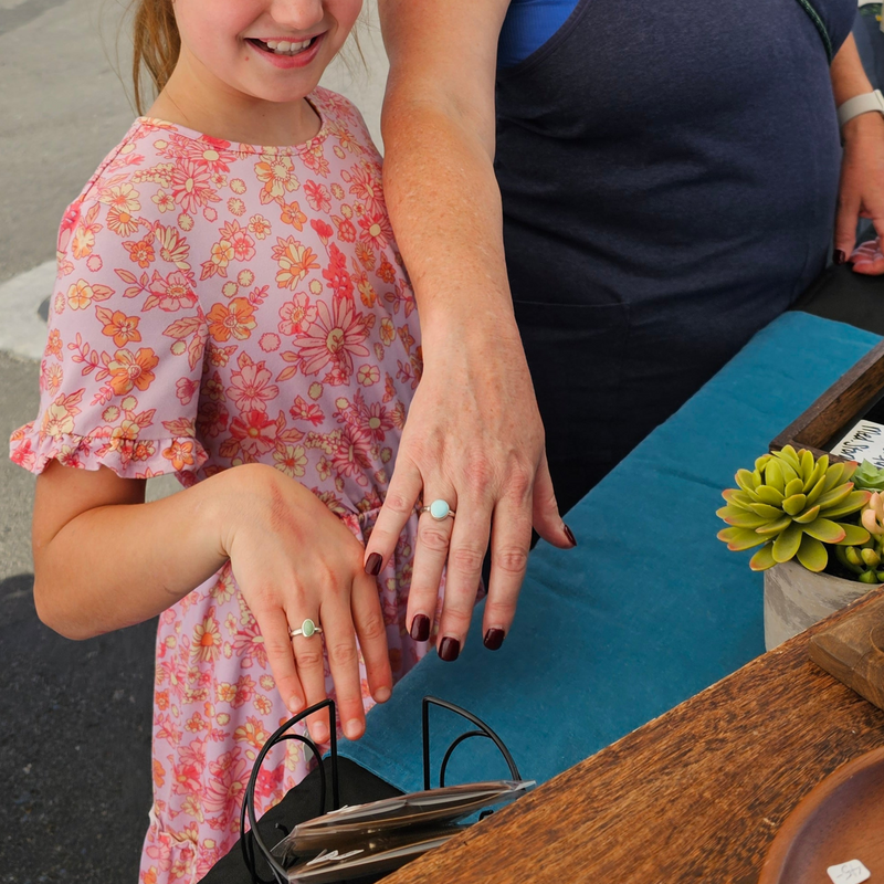 Customer wearing jewelry