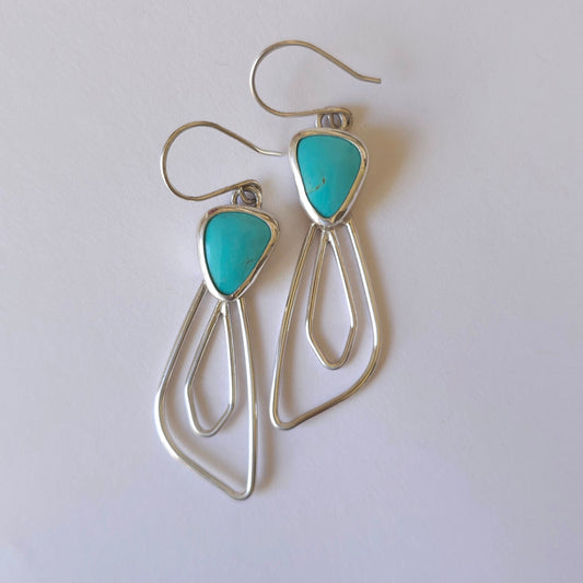 Kingman Turquoise Wing Earrings