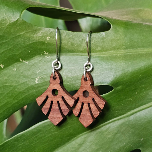 Small Simply Hardwood Laser Cut Earrings - Created by Shine Designs Customs + Bright Side Jewelry Co.