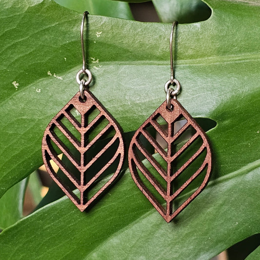 Simply Hardwood Laser Cut Earrings - Created by Shine Designs Customs + Bright Side Jewelry Co.