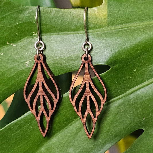Simply Hardwood Laser Cut Earrings - Created by Shine Designs Customs + Bright Side Jewelry Co.