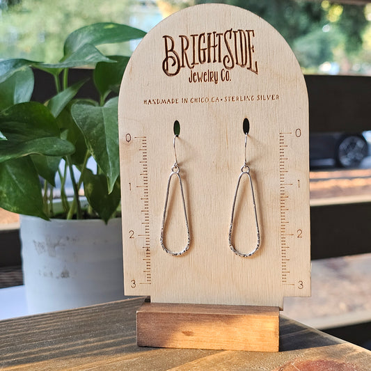 Long Rounded Teardrop - Textured on bottom