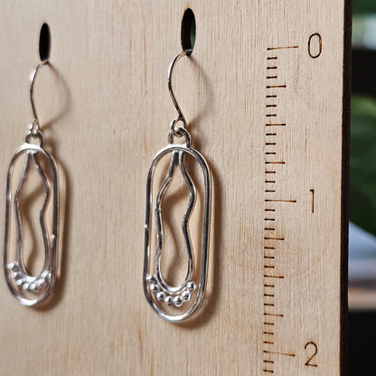 Unique Simply Sterling Silver Doodle Earrings