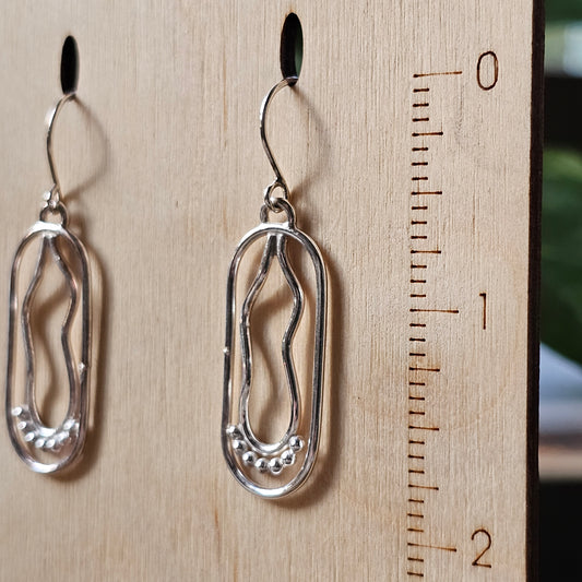 Unique Simply Sterling Silver Doodle Earrings