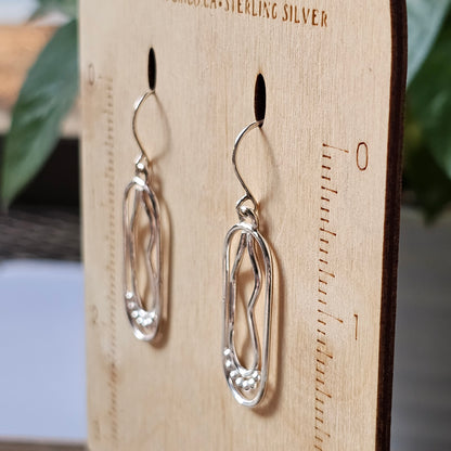Unique Simply Sterling Silver Doodle Earrings