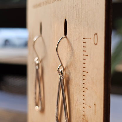Small Textured Triangle Dangle Earrings
