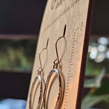 Fully Textured Sterling Silver Everyday Hoop Earrings