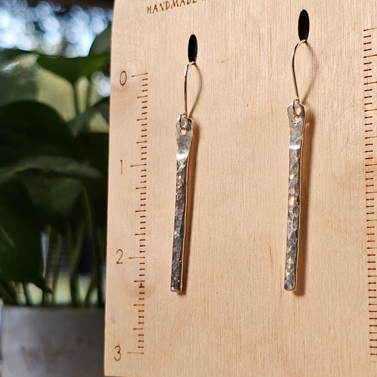 Hammered Bar Earrings