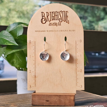 Domed Dangle Earrings - Textured