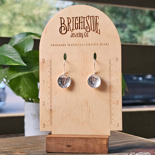 Domed Dangle Earrings - Textured