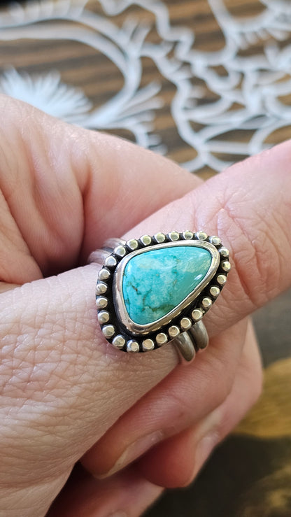 US SIZE 8.75 // Sterling Silver and Turquoise