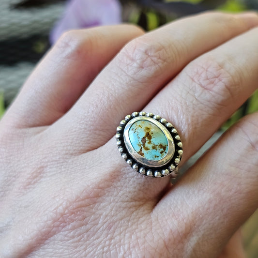 US SIZE 7.25 // Sterling Silver and Turquoise