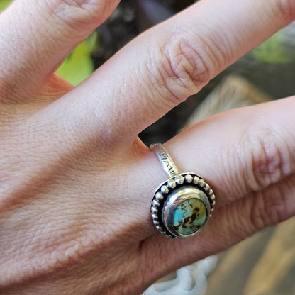 US SIZE 7.25 // Sterling Silver and Turquoise