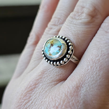 US SIZE 7.25 // Sterling Silver and Turquoise