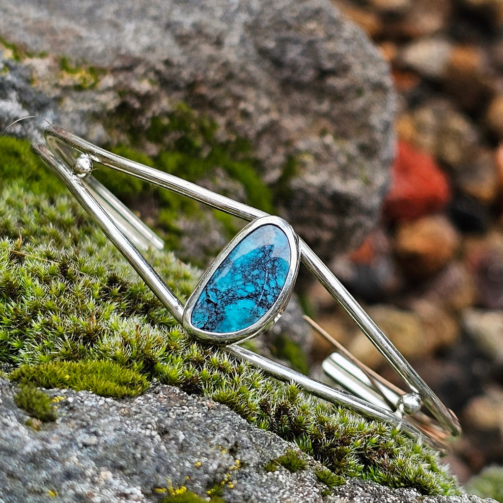 Turquoise Sterling Silver Cuff Bracelet – 7 Inches