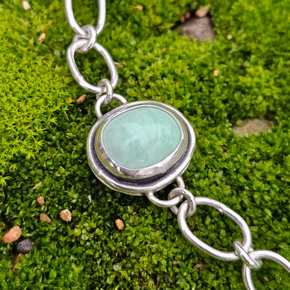 Chain Bracelet with Variscite Stone