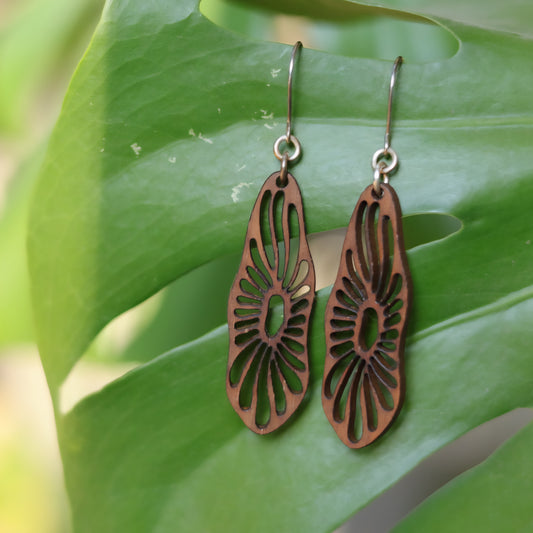 Simply Hardwood Laser Cut Earrings - Created by Shine Designs Customs + Bright Side Jewelry Co.