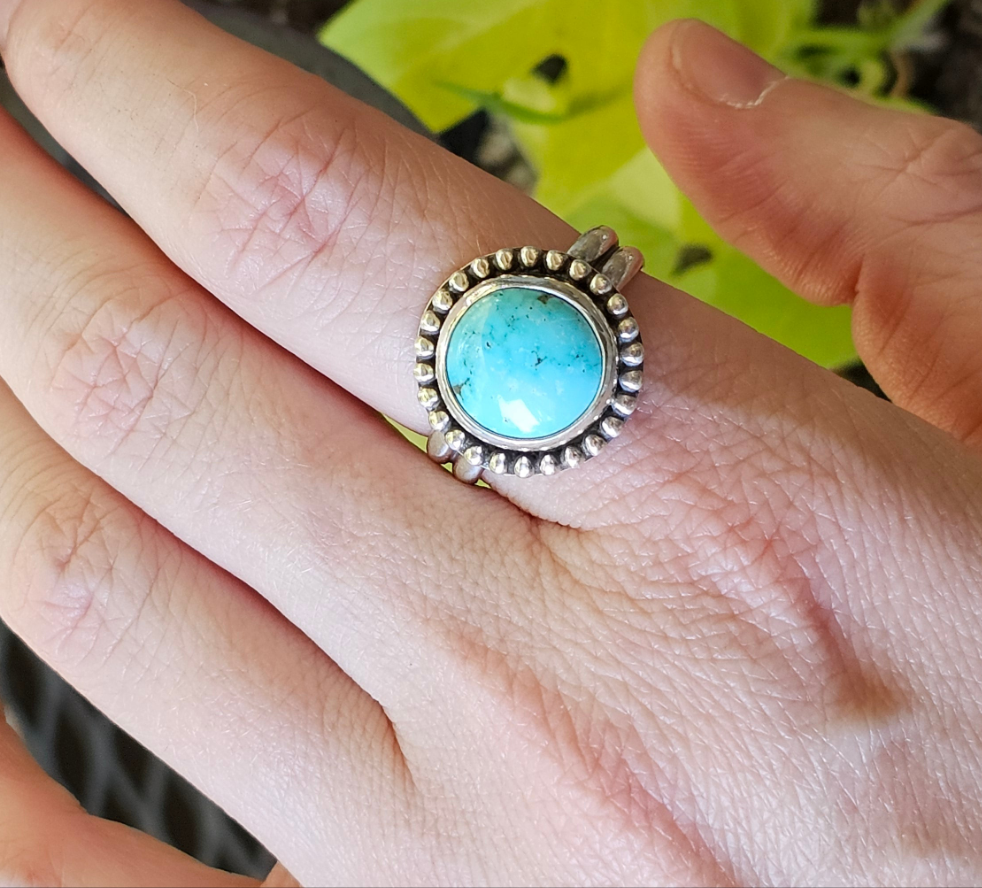US SIZE 11 // Sterling Silver and Turquoise