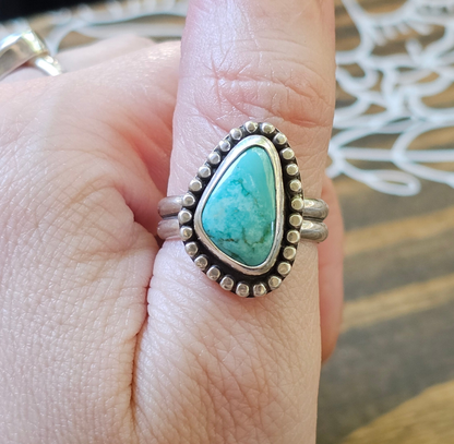 US SIZE 8.75 // Sterling Silver and Turquoise