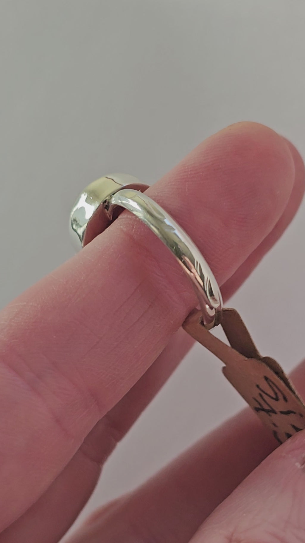 Handmade Sterling Silver Ring with Turquoise Stone - Size 7.5