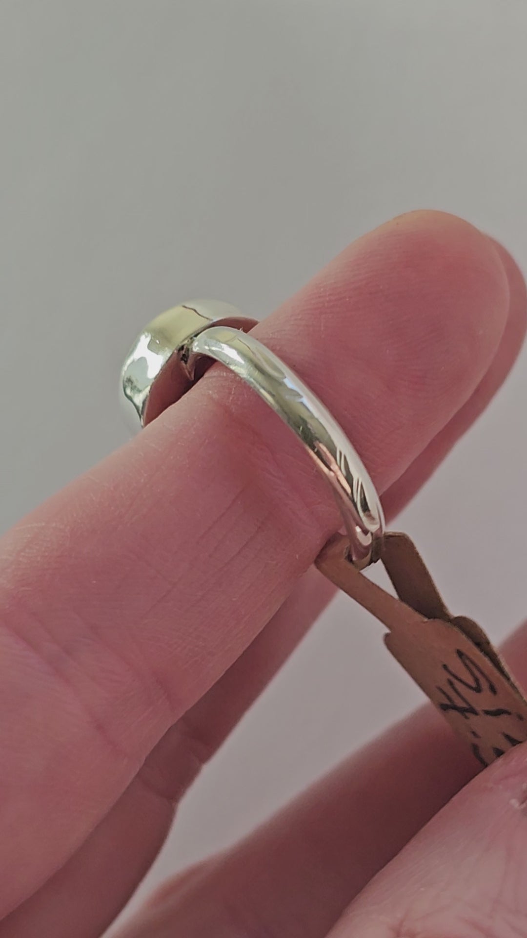 Handmade Sterling Silver Ring with Turquoise Stone - Size 7.5