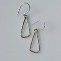 Stamped Enlongated Triangle Earrings