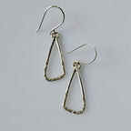 Stamped Enlongated Triangle Earrings