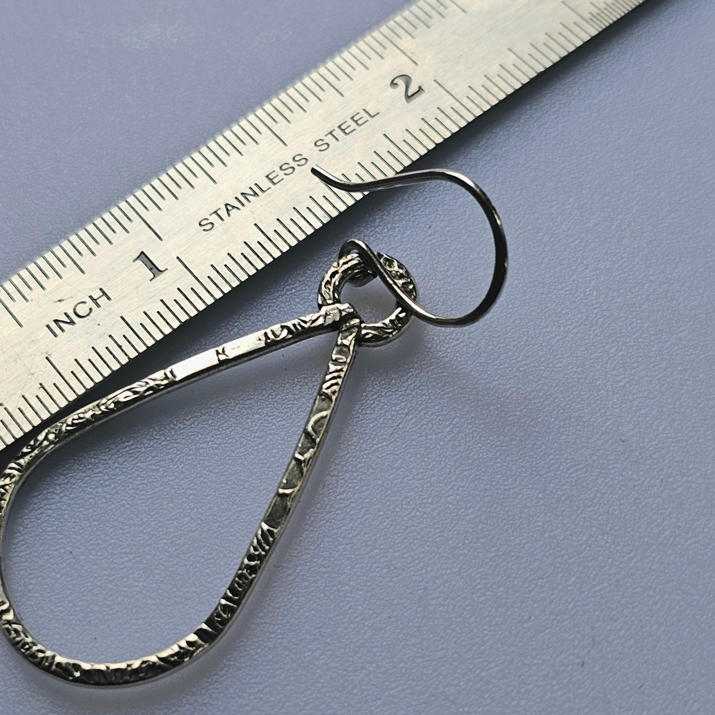 Nature Textured Teardrop Earrings