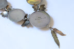Alfred Peyton Stamped Sterling Silver Concho and Feather Necklace
