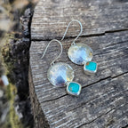 Kingman Turquoise Textured Dome Earrings