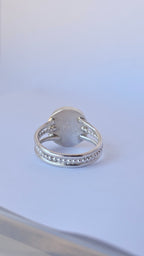 Rainbow Moonstone Sterling Silver Ring – Size 9.75