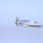 Sterling Silver + Fine Silver Textured Dot Size 5