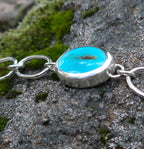 Chain Bracelet with Turquoise Stone
