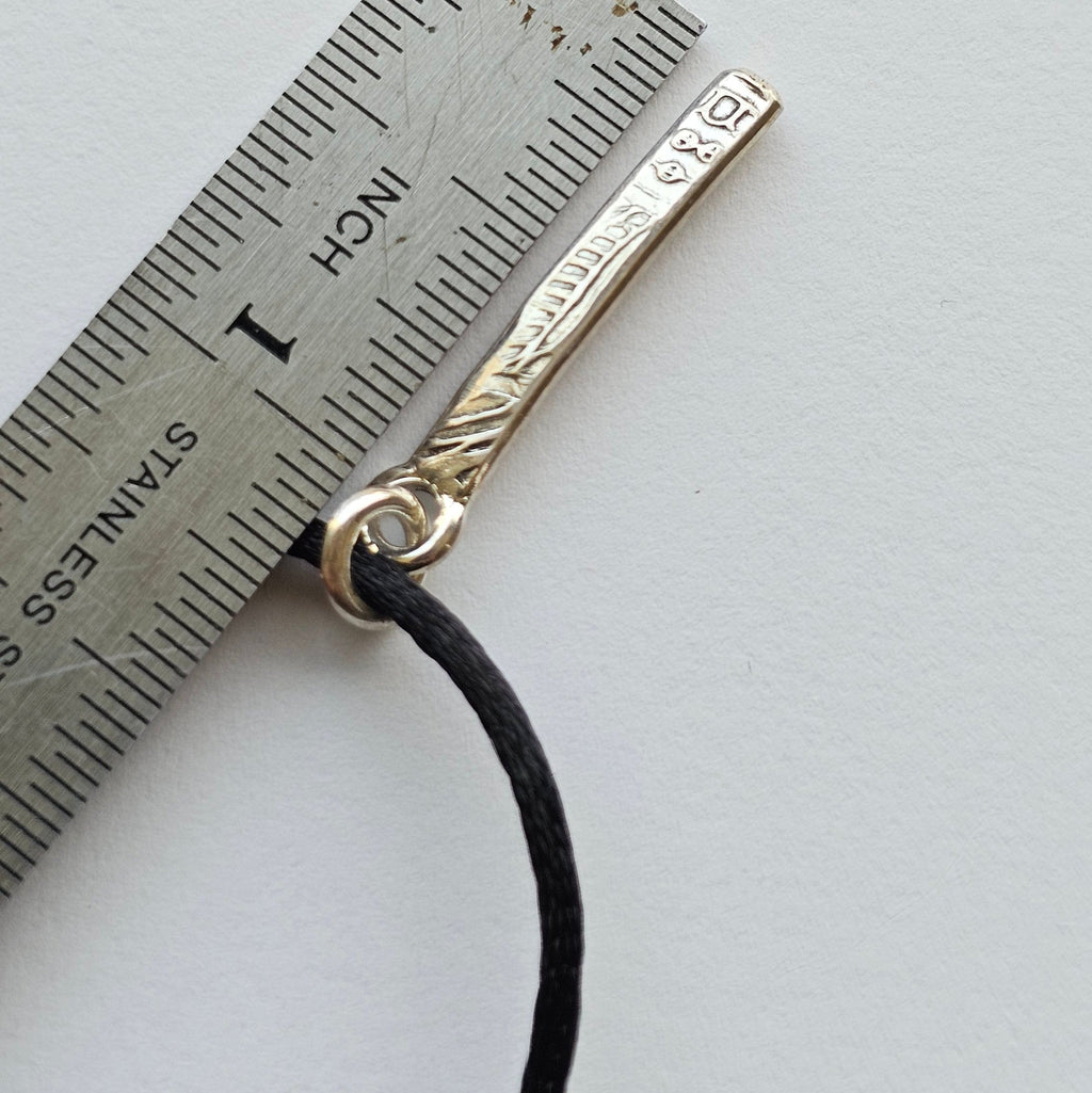 Textured Bar Pendant - handmade by Bright Side Jewelry Co.