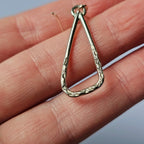 Stamped Enlongated Triangle Earrings