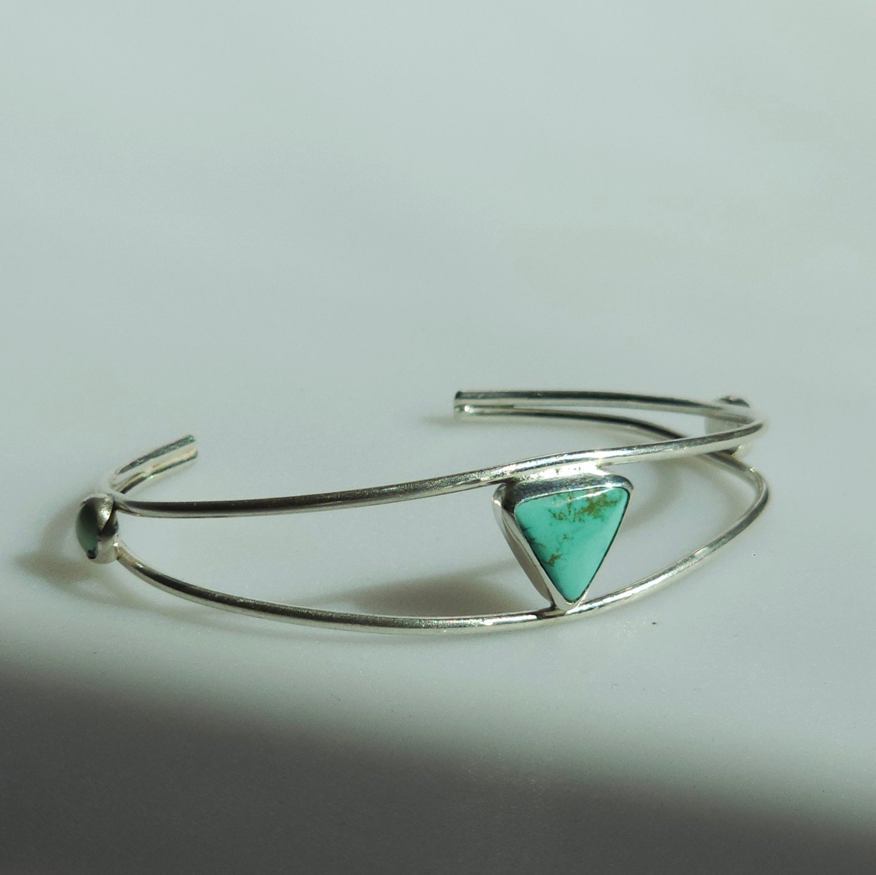 5" Sterling Silver Cuff with Three Stones