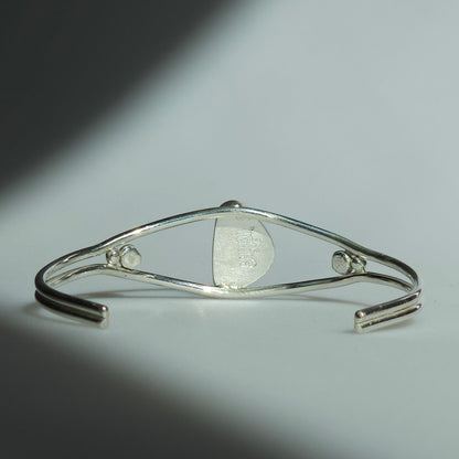 5.5" Sterling Silver Cuff with Turquoise Stone