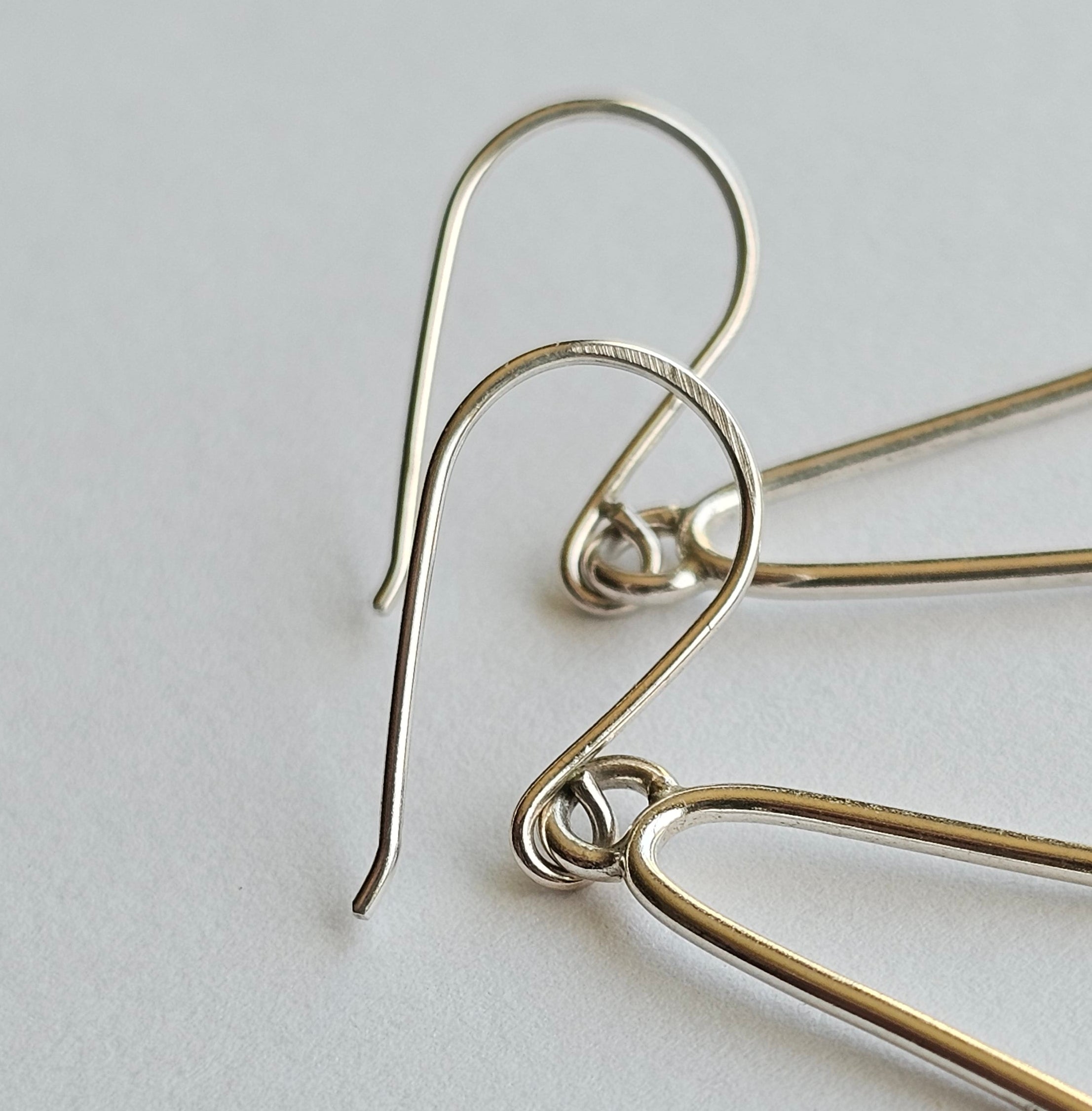 Sterling Silver Teardrop Dangle Earrings – Textured - handmade by Bright Side Jewelry Co.