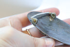 Effie C. Zuni Stamped Silver Turquoise Snake Belt Buckle - (AS IS)